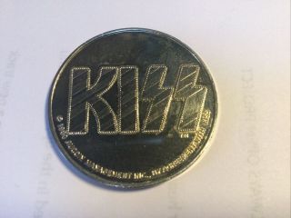 Kiss 1980 Australia Gold Plated Coin Ace Gene Paul Eric Rare Version 2