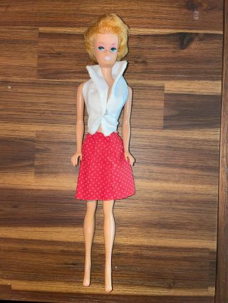 Vintage 1962 Barbie Midge Doll Bubble Cut Blonde Hair