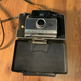 Vintage Polaroid Automatic 100 Land Camera W/ Case & Strap