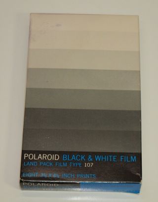 Vintage Polaroid 107 Black White Instant Film 8 Photos Expired July 1972