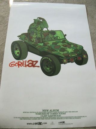 Gorillaz Debut Album Promo Record Shop 2 Sided Poster 76x51cm 2001