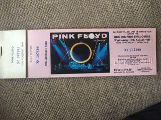Pink Floyd Ticket For The Dublin 1988 Gig That Didn 