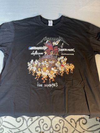 Metallica 2003 The Inmates Summer Sanitarium Tour T - Shirt Men 