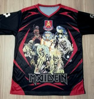 Iron Maiden Soccer Football Jersey Shirt Very Rare Hard To Find Xl
