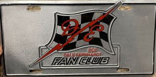 Rare,  Vintage Dale Earnhardt Sr.  Fan Club License Plate