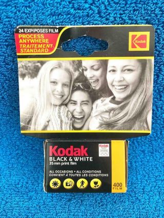 Kodak 400 Film Black & White 35mm 24 Exp.  Expired 2005