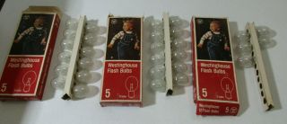 Vintage Boxes Of 12 Westinghouse Flash Bulbs 5 - 29 Total