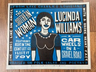 Lucinda Williams Car Wheels Letterpress Poster (yee - Haw Industries)