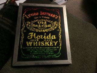 Lynyrd Skynyrd Carnival Glass Mirror Florida Sour Mash Whiskey