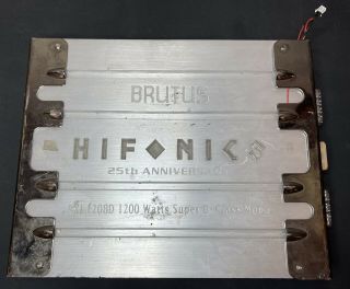 Vintage Hifonics Brutus 1200w Power Amplifier Car Radio Stereo Audio Mono Rare