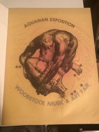 Woodstock 1969 program reprint from 1989 2