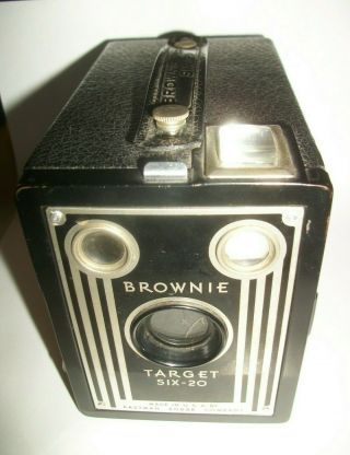 Eastman Kodak Brownie Target Six - 20 Box Camera 620 Film Vintage Rochester,  N.  Y.