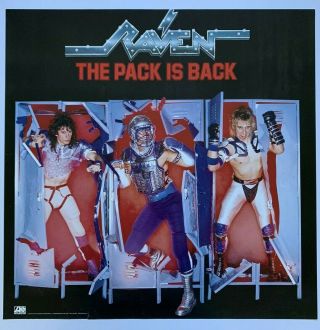 1986 Raven Pack Is Back Promo Hard Rock Poster 24” X 24” Atlantic 80 
