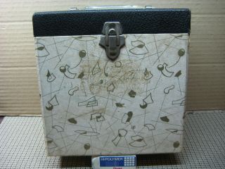 Vintage_two - Tone_45 Rpm Record - - Carry - - Storage - - Tote_50 Record Size_ 6 - 28 - C