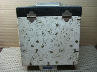 Vintage_TWO - TONE_45 rpm Record - - Carry - - Storage - - Tote_50 record size_ 6 - 28 - C 2