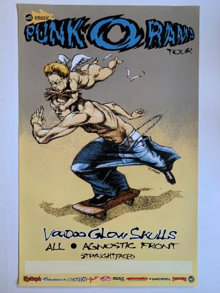 2000 Punk - O - Rama Voodoo Glow Skulls Agnostic Front Promo Poster 24 X 36