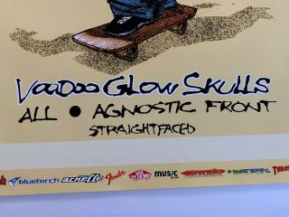 2000 Punk - O - Rama Voodoo Glow Skulls Agnostic Front Promo Poster 24 x 36 2