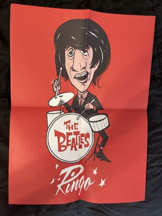The Beatles 1965 Caricature Posters Set of 4 16x22 3