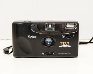 Kodak Star Motor 35mm Film P&s Camera With Case - -