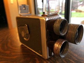 Vintage Kodak Brownie 8mm Motion Picture Camera 3 Turret Lenses F/1.  9 8mm 1950 