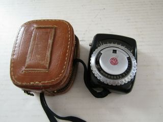 Vintage General Electric Exposure Meter Type Pr - 1 For Film Or Plates Camera