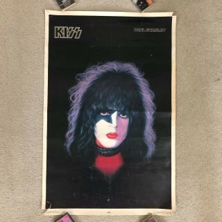 Kiss 1978 Paul Stanley Solo Album Poster Vintage Aucoin 34x22