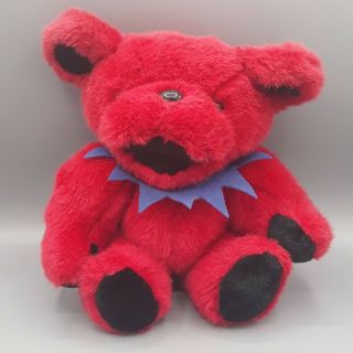 Vintage Red Grateful Dead Bear Jointed 12 " Plush Doll 1990 Steven Smith 90s Toy