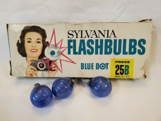 Sylvania Blue Dot Press 25b Package - 9 Flashbulbs Remaining