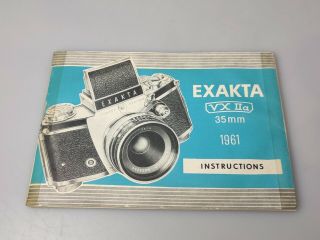 Exakta Vx Iia 35mm Camera Instruction Book