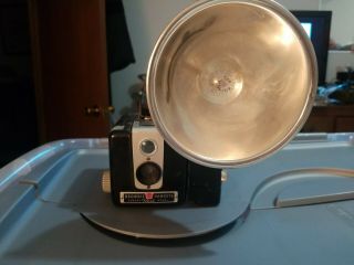 Vintage Kodak Brownie Hawkeye Box Camera With Flash