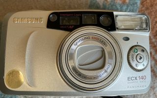 Samsung Ecx 140 35 Mm Film Point And Shoot Gold Zoom Camera Case Battery