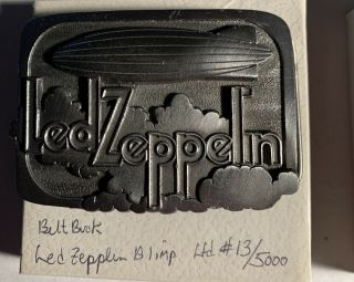 Official 1995 13/5000 Led Zeppelin Blimp Belt Buckle