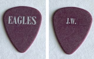 Eagles Joe Walsh Jw Purple Guitar Pick From 1994 Hell Freezes Over Tour