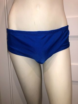 Vintage Speedo Male Swim Brief Size 38 Royal Blue Swimming Trunk Usa Made