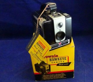 Old Eastman Kodak Camera Brownie Hawkeye W Box 26 Page Book Bakelite