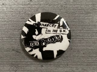 Sex Pistols - Anarchy In The Uk - Rare 1977 Uk Vintage Pin Badge Punk