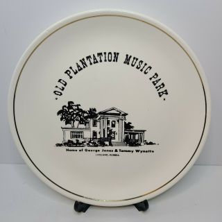 Vintage George Jones & Tammy Wynette Old Plantation Music Park 9 3/4 " Plate Fl
