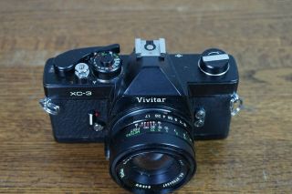 Vintage Vivitar XC - 3 Camera 50mm 1:1.  7 Auto - Non Parts Only 2