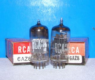 6az8 Nos Rca Radio Vintage Amplifier Audio Vacuum Tubes 2 Valves 6az8