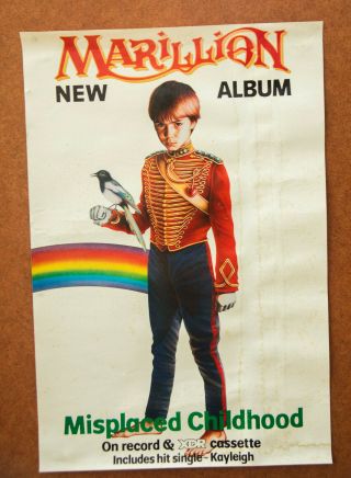 Marillion Very Rare - Promo Poster - Misplaced Childhood Album 1985 Drummer Boy