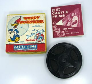 Vintage Castle Films " Woody Woodpecker Sleep Happy " 499 8mm Headline Edition