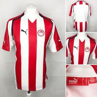 Olympiakos Fc Home Football Shirt Size Xl 2005/2006 Vintage Puma Top Red White