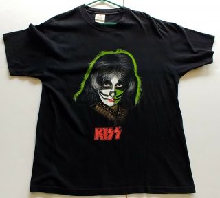 Kiss Band Peter Criss 1978 Solo Album Logo T - Shirt Official Catman L Shirt 2002