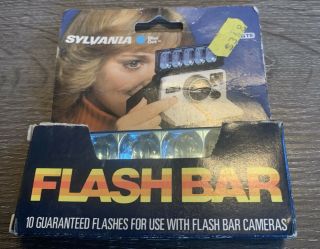 Vintage Sylvania Flash Bar Blue Dot Gte For Polaroid Type Cameras 3.  48