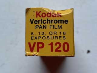 Vintage Kodak Verichrome Pan B/w Film Vp 120 Expired (12f)