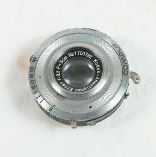 Kodak Anastigmat Ektar 5cm F/3.  5 Lens Compur Shutter 24.  5mm 25mm Screw Mount