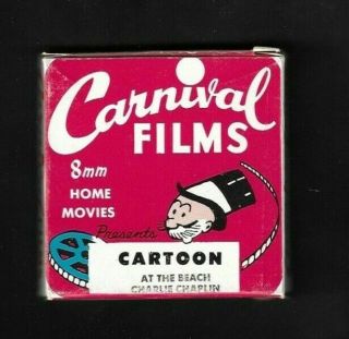 Vintage Carnival Films 8mm Home Movies " At The Beach/charlie Chaplin "