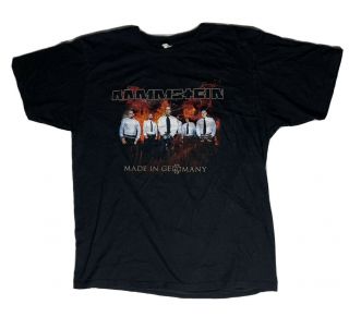 Rammstein T Shirt Made In Germany North America 2012 Tour Vintage Size Large