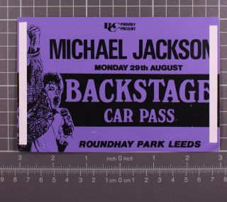 Michael Jackson Pass Ticket Backstage Car Pass Dangerous World Tour August 1992