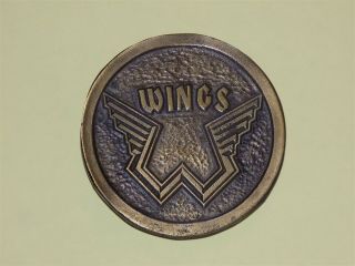Wings Logo Paul Mccartney The Beatles Metal 3 " Belt Buckle Vintage See